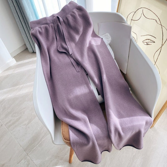 Casual Woolen Full Length Pants For Women